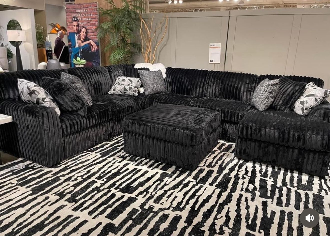 Corduroy Sectionals, Matching Ottoman’s 