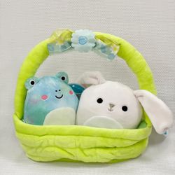 Squishmallow basket Valentina and Ferdie 4” new Easter 2022