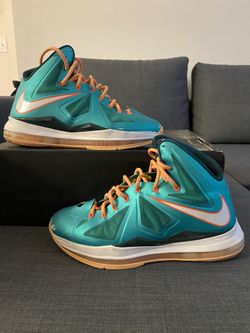 Nike Lebron x 10 sz 8.5 dolphin