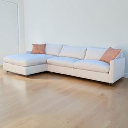 Room & Board Linger Gray Sectional - 115" - Free Delivery