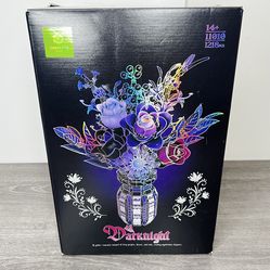 Flowers Bouquet Building Set Roses Purple Compatible with Lego Botanical Collection