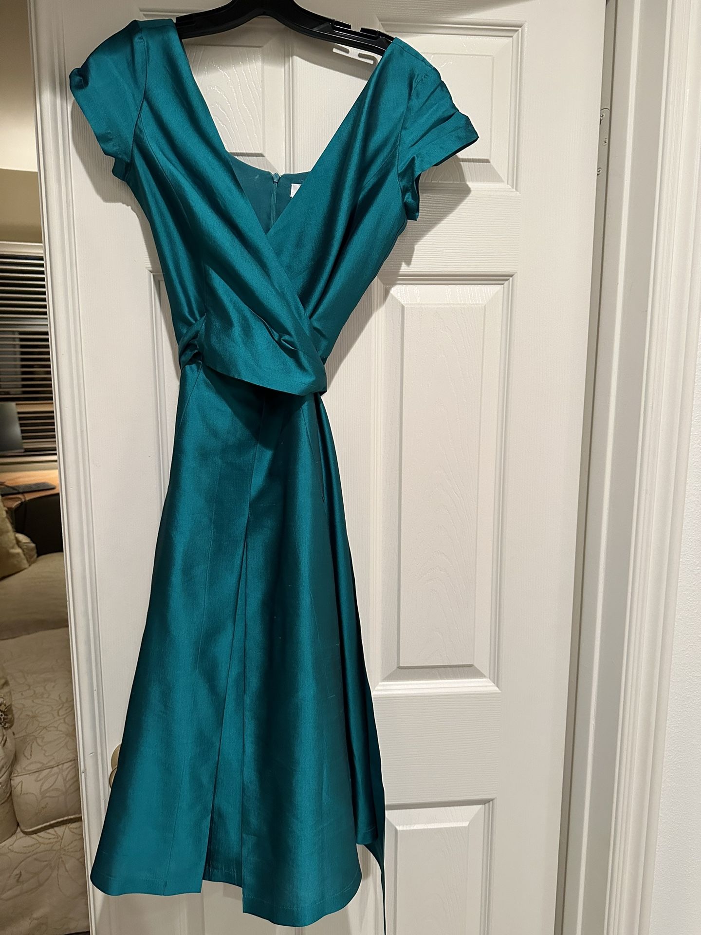 Max Mara green Silk Wrap Dress
