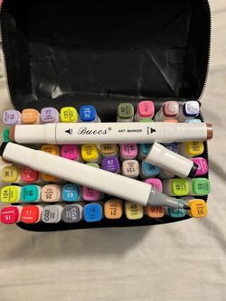 Buecs Dual Tip Art Markers Set. 60 pieces.