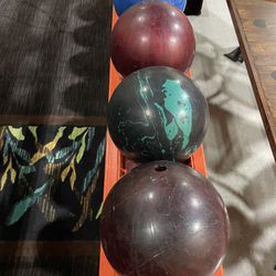 Variety Of Bowling Balls 