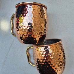 OGGI Moscow Mule Mugs Pair Copper/ Stainless Steel