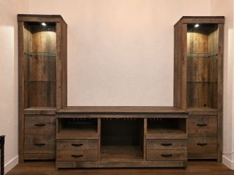 Entertainment Center with Lighted Towers