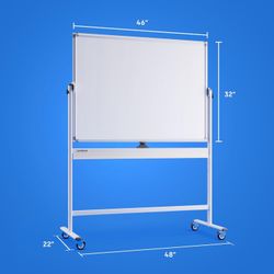 Rolling Dry Erase Board 46x32”