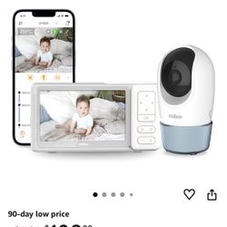 CHILLAX 5" Color Screen Video Baby Monitor - 2K QHD Camera with Remote PTZ