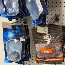 RCA’s, disruption block, fuses,terminals, whatever  you need for car audio