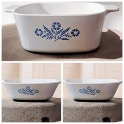 Corningware Blue Cornflower Casserole Dishes 