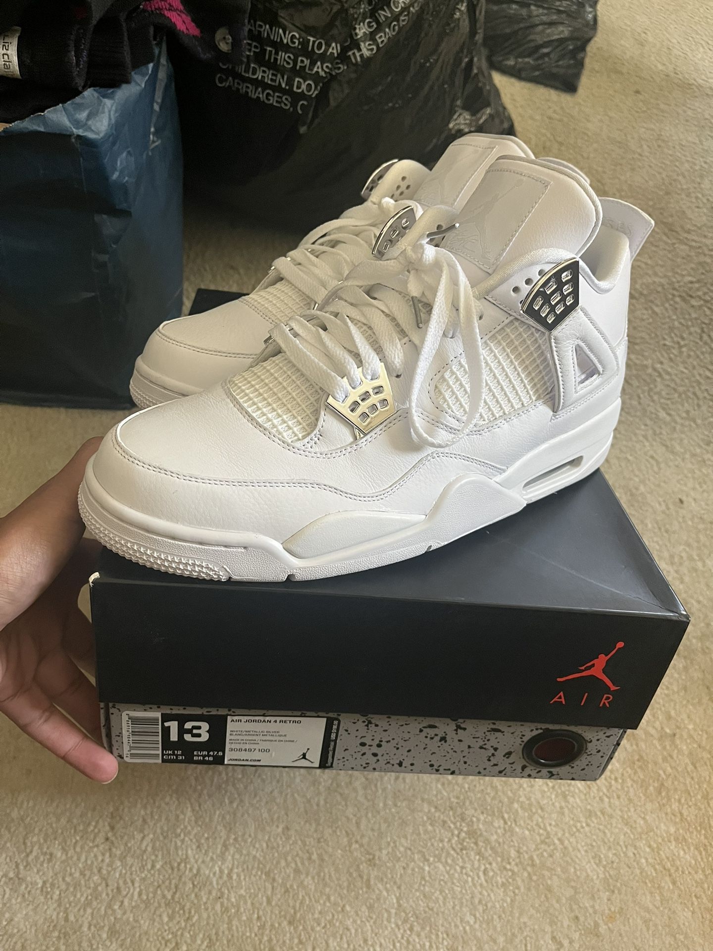 Mens Jordan Pure Money 4 Retro Size 13