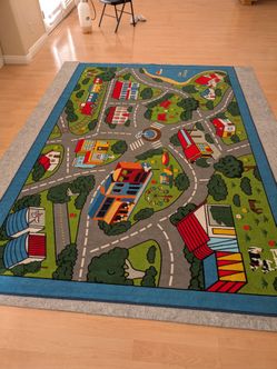Town City Roads Kids Racing Toys Play Village Fun Non-Slip Rug Play MAT Race CAR Tracks 8x10Ft