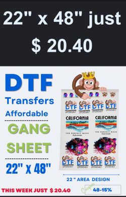 DTF Transfers 22”x48”