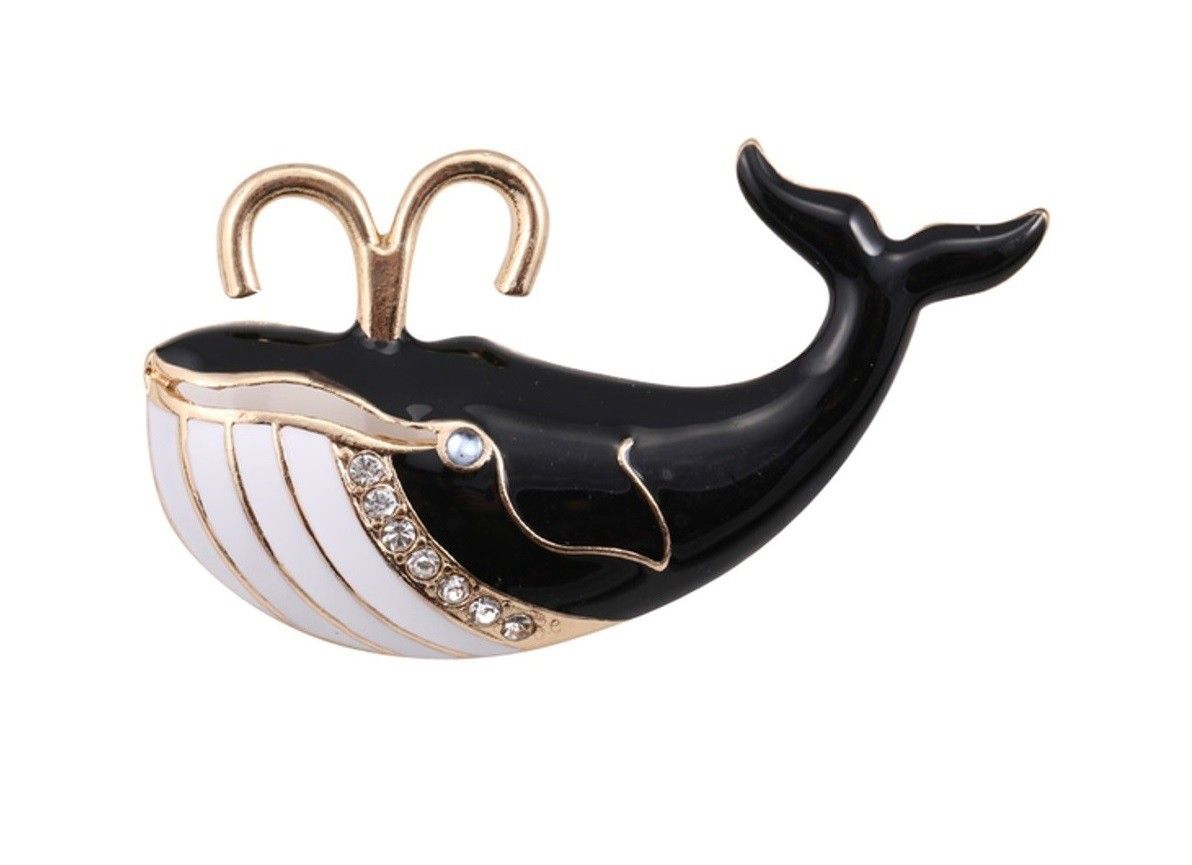 New Classic Unique Exquisite Enamel Brooch Pin Jewelry - Funny Big Whale