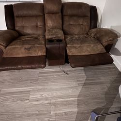 Two recliners sofas