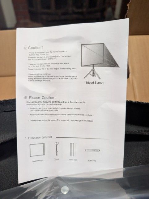 60 Inch Projection Screen With Stand