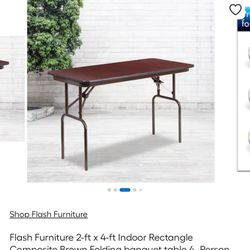 Table. 4ft Long 2ft Wide. Lilburn. Heavy Light Brown 