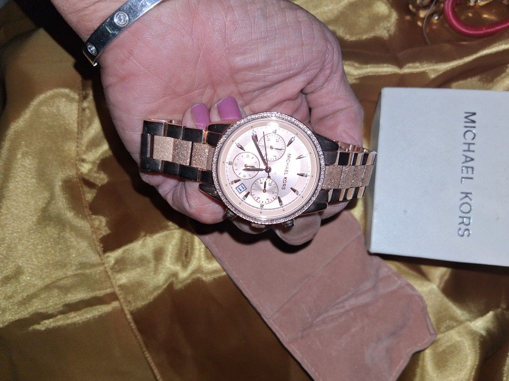 Michael Kors Rose Gold Watch $75