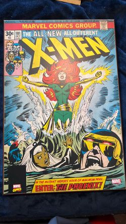 Retro Comicbook  Wooden Wall Art X-Men Dark Phoenix