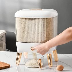 Rice Dispenser 25 Lbs Flour And Rice Container Space Efficient Food Dispenser For Organized Storage Save Time And Effort With Easy Dispensing Stylish 