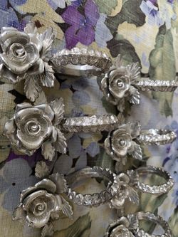 Vintage Silver Tone, Princess House, Rose Napkin Holder