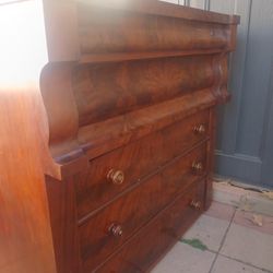 Antique American Empire Chest Of Drawers