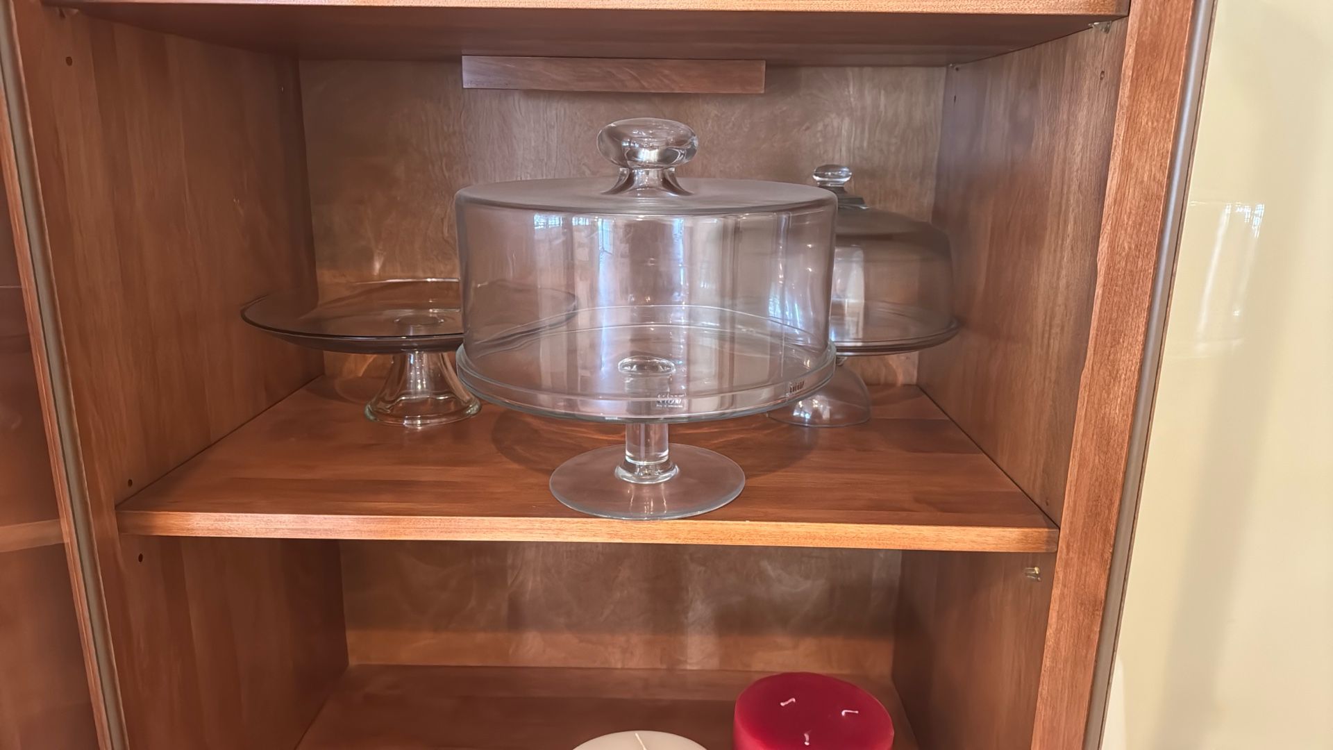 Three Beautiful Clear, Glass Cake Plates