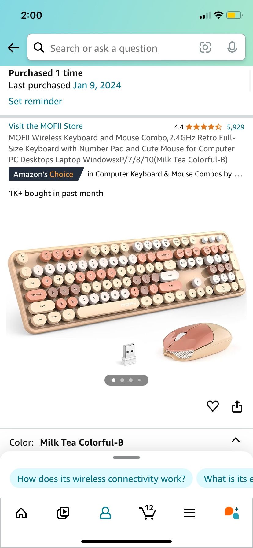 MOFII Wireless Keyboard and Mouse