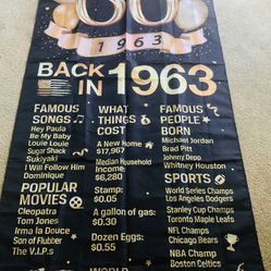 1963 Birthday Banner -Brand New 