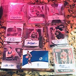 LOT- VETERAN SIGNED / #’D HOF ETC BASKETBALL CARDS