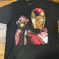 Marvel Avengers Endgame Iron Man Infinity Gautlet Movie Promo Tee Shirts X Large