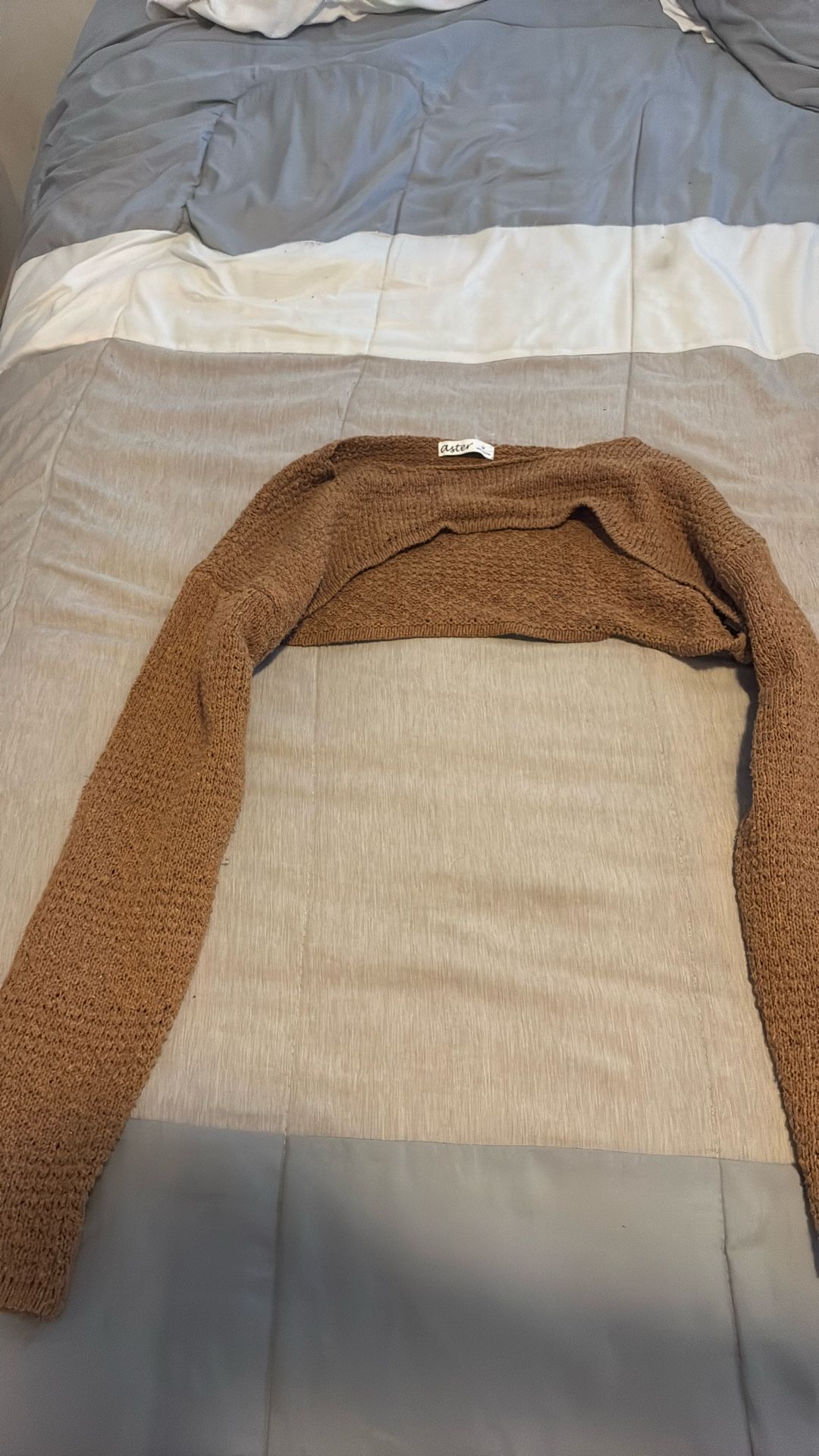 Brown Knitted Sweater For Dresses Or Tops.