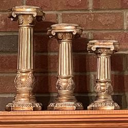 Set of 3 Pillar Candle Holders