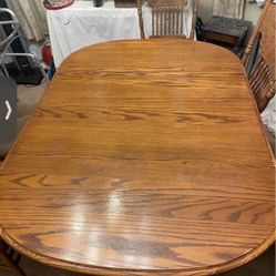 Solid Oak Table Set