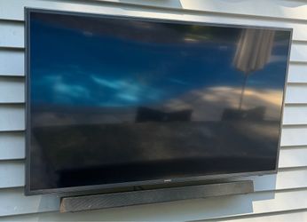 50” SAMSUNG LED TV WITH SAMSUNG SOUND BAR AND TV COVER!!!