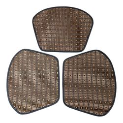 NWT Vintage 3 Piece Sonoma Life + Style Tan & Black Bamboo Wedge Placemat Set Model# 90-0142