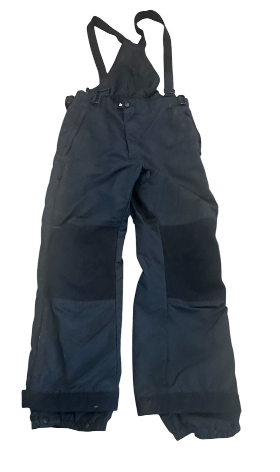 Black Dot Men’s Large Snowboard Ski Overalls Bibs Black Zip Leg Suspenders