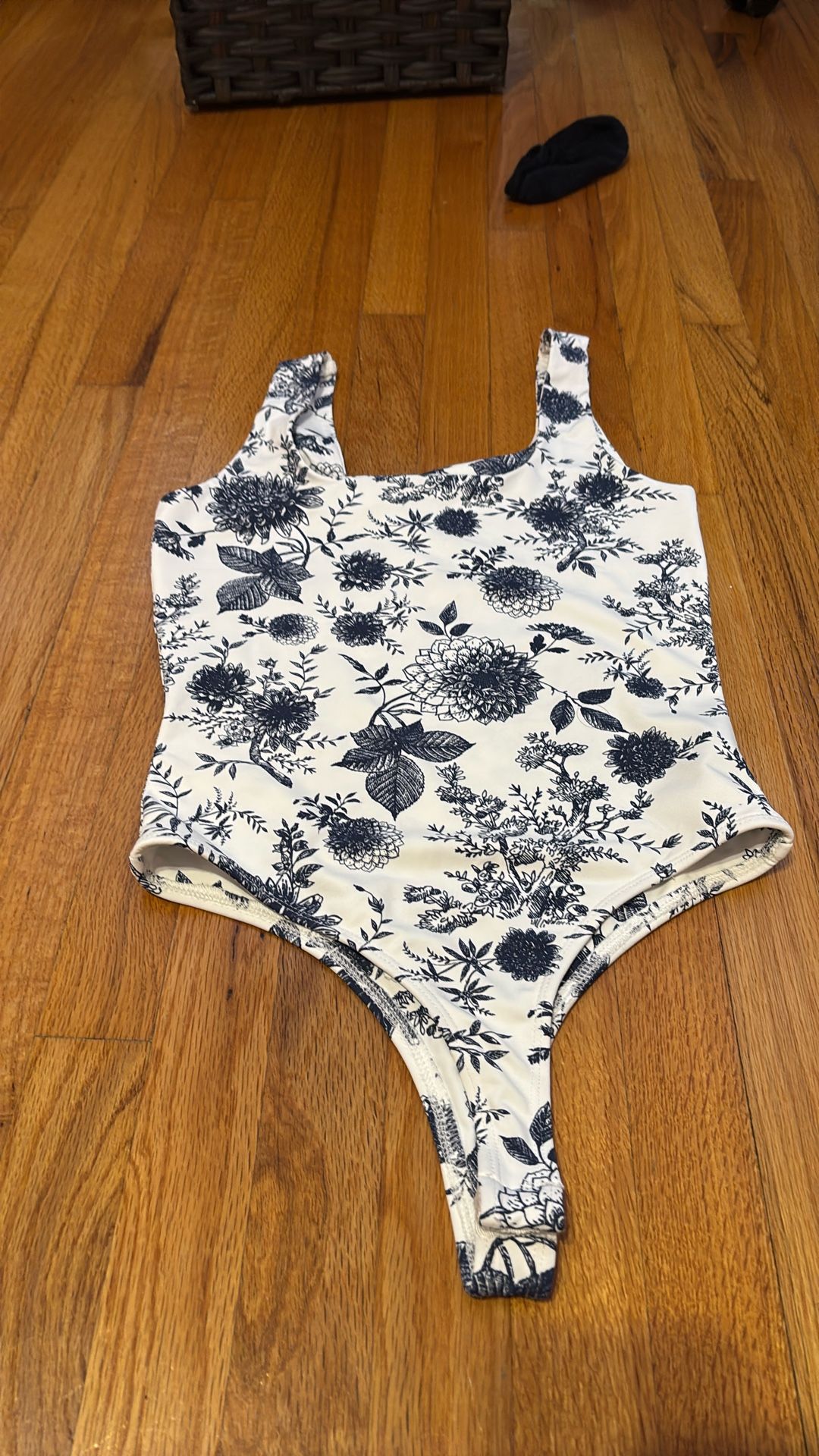 Blue And White Bodysuit