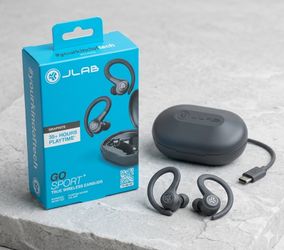 JLab GO Sport+ True Wireless Earbuds - Graphite (Brand New Open Box)
