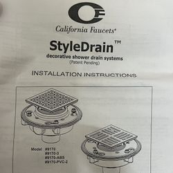 Brand New California Faucets Shower Drain