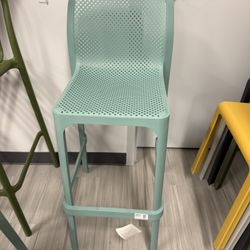 Molded (1) Bar Stool In Teal 