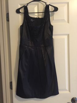 Black satin dress size 9 (new)