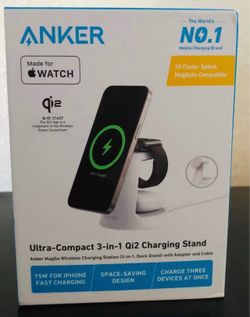 New Anker Wireless Charging Station (3-in-1 Stand) for iPhone, AirPods & applewatch