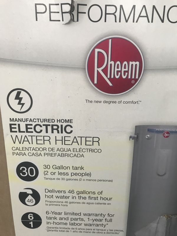 rheem 30 gallon natural gas water heater