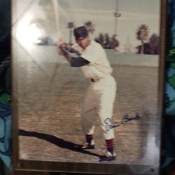 Autographed Ernie Banks Photograph