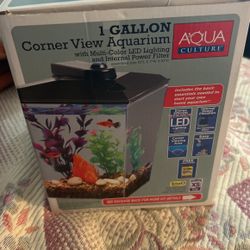 1 Gallon Corner View Aquarium 