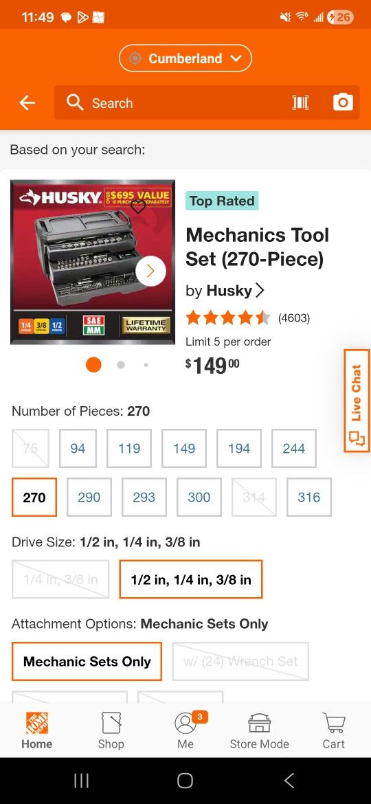 Brand New Husky Tool Set