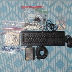 Pro Gaming Keyboard Consair K55 RGB With Ethernet and Display cables,mouse and lots of extra keys