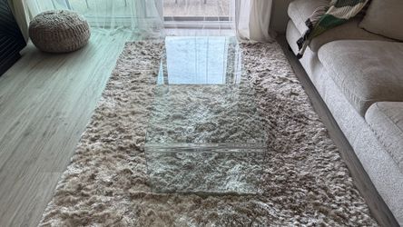 Glass Living Room Table-Very heavy & sturdy