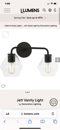 two-bulb bathroom lamp